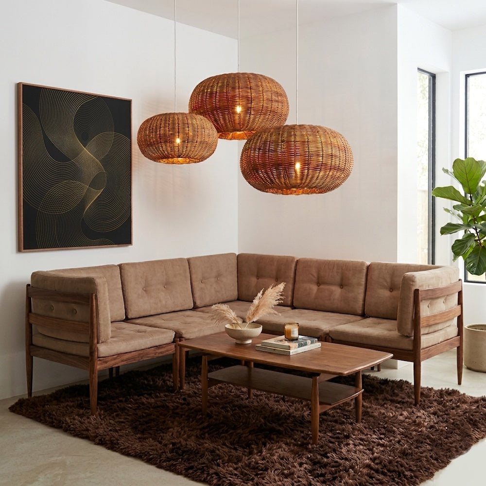 DONU Pendant Lamp 40 / ラタンランプ