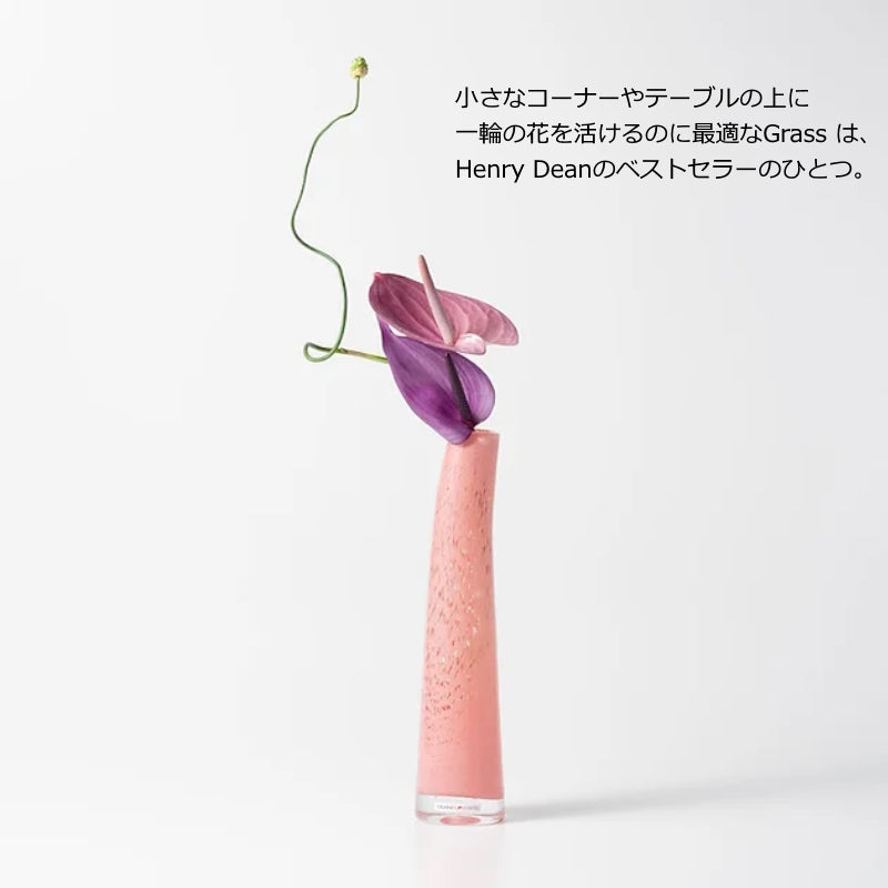 VASE/Grass L･アクアレルピンク［Henry Dean］