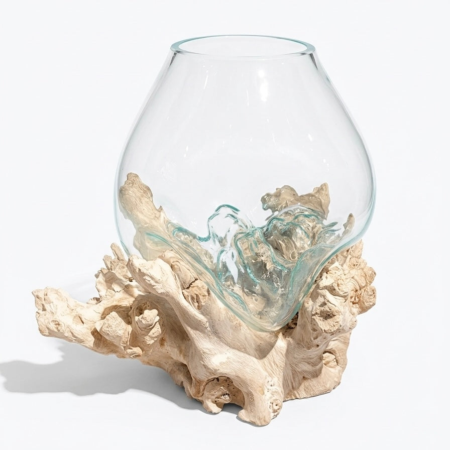 Driftwood glass base XL-1