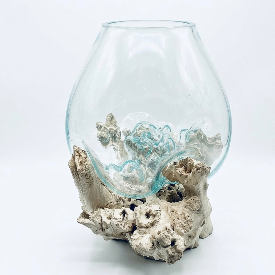 Driftwood glass base XL-1