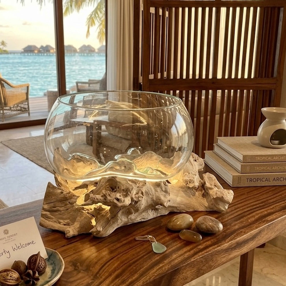 Driftwood glass bowl XL-1