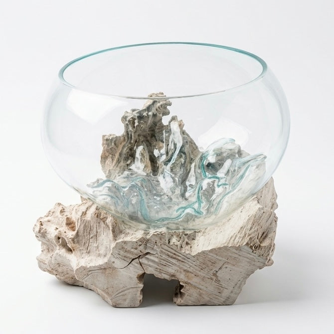 Driftwood glass bowl XL-2