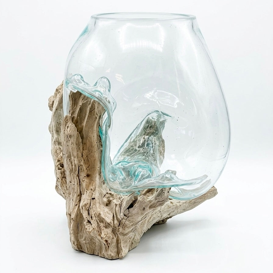 Driftwood glass base XL-2