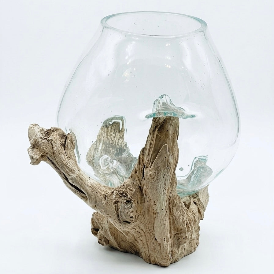 Driftwood glass base XL-2