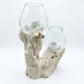 Driftwood glass double base -1