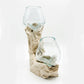 Driftwood glass double base -1