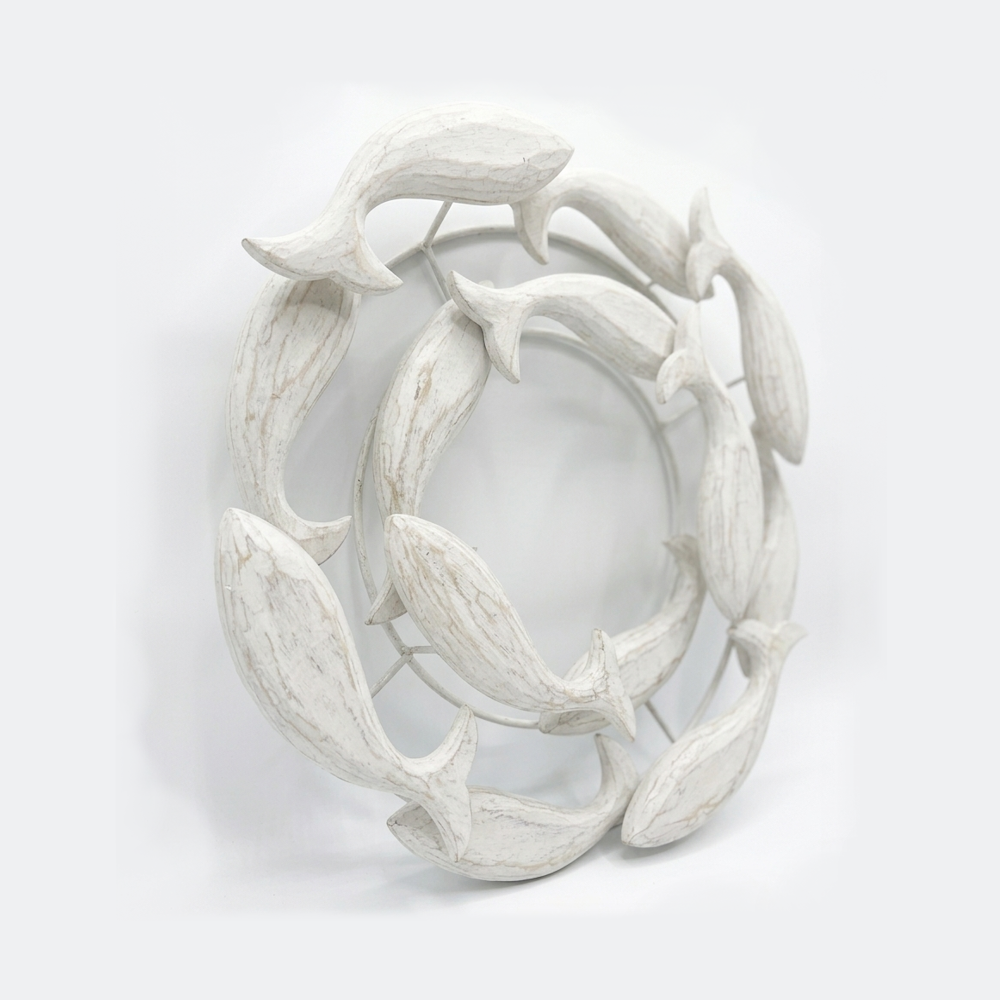 Wooden Fish Circle Wall Decoration