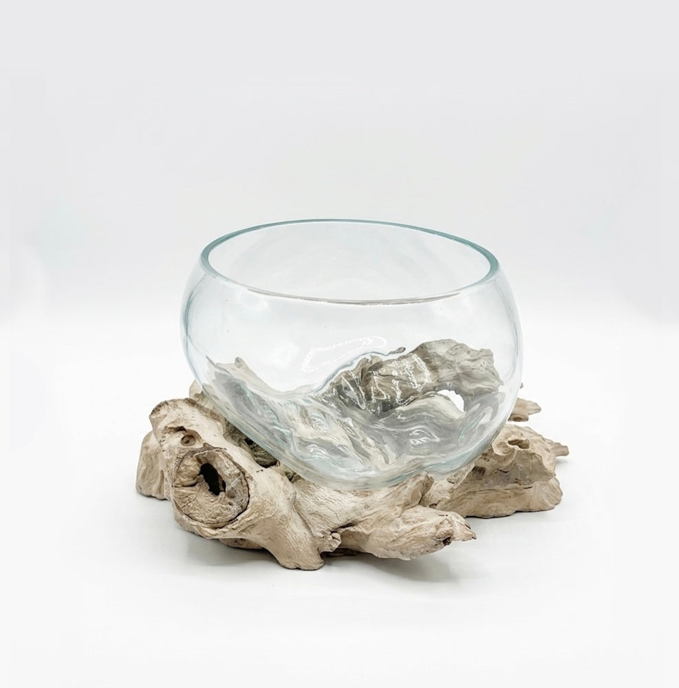 Driftwood glass bowl L-1
