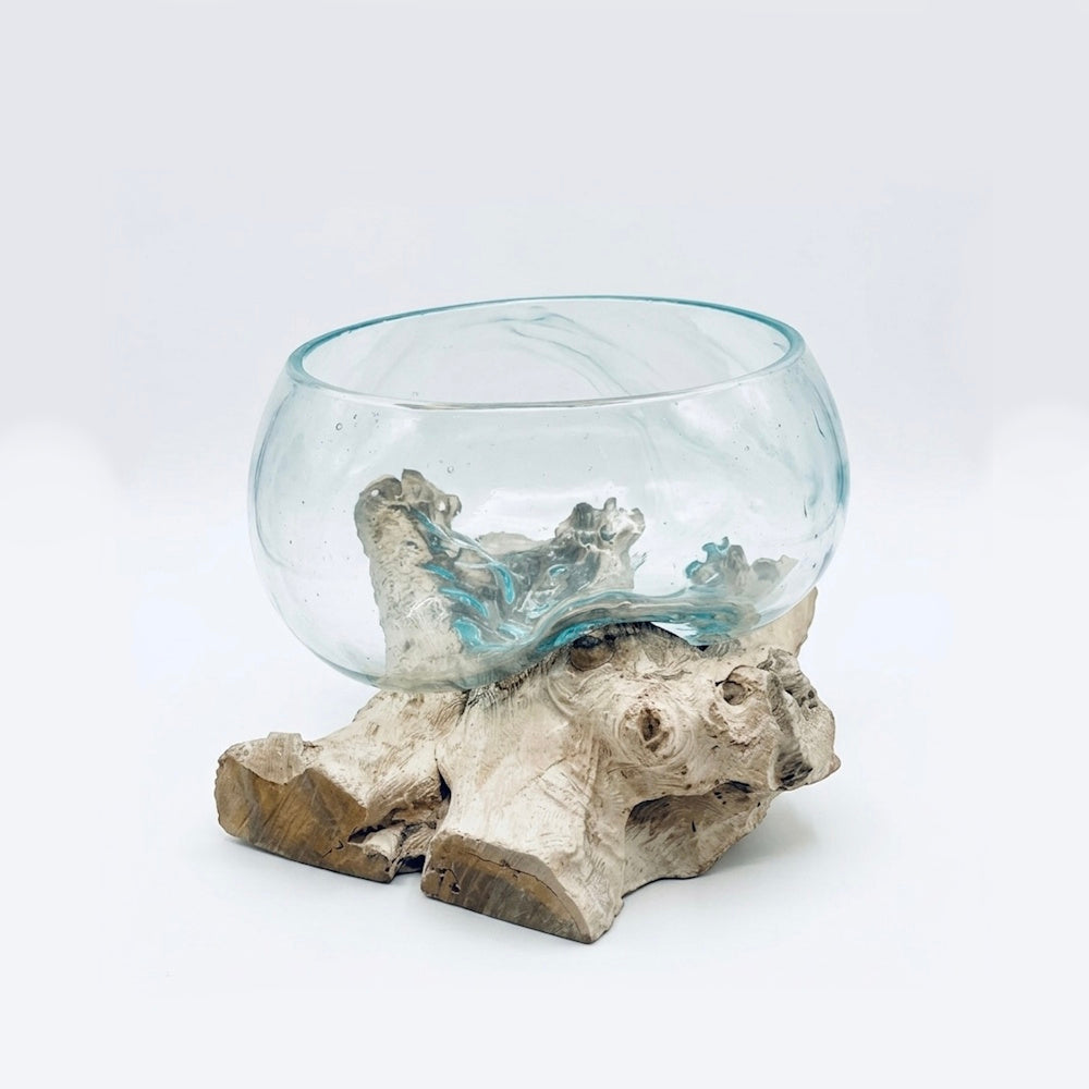 Driftwood glass bowl L-1