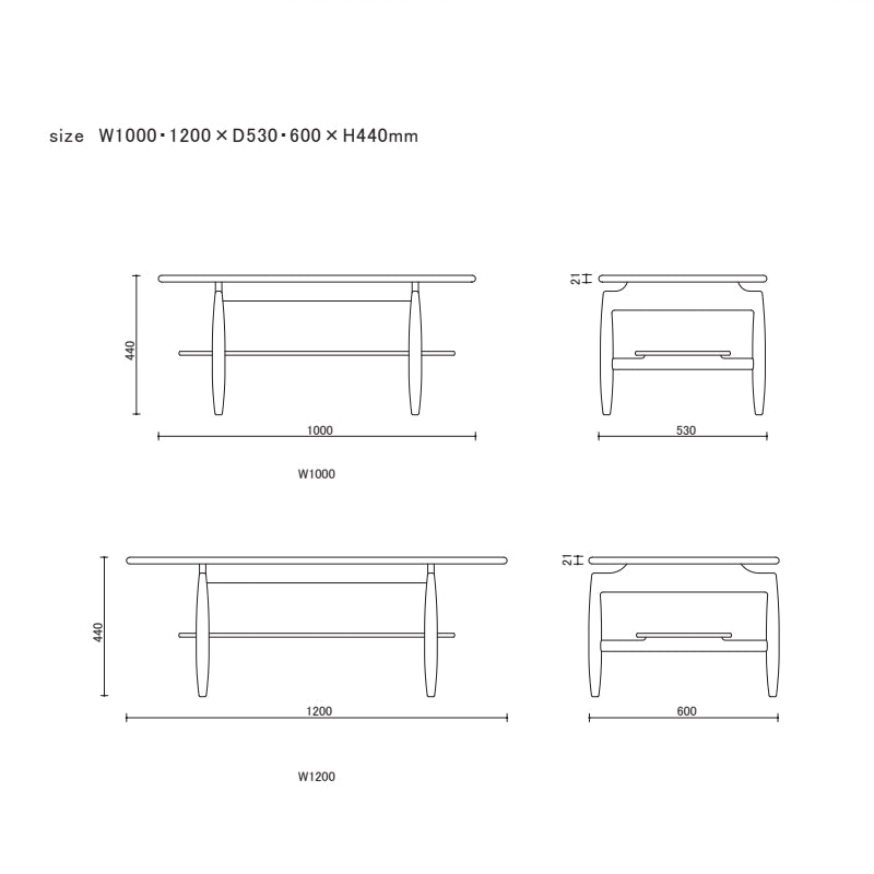 Paper Knife center table［宮崎椅子製作所］